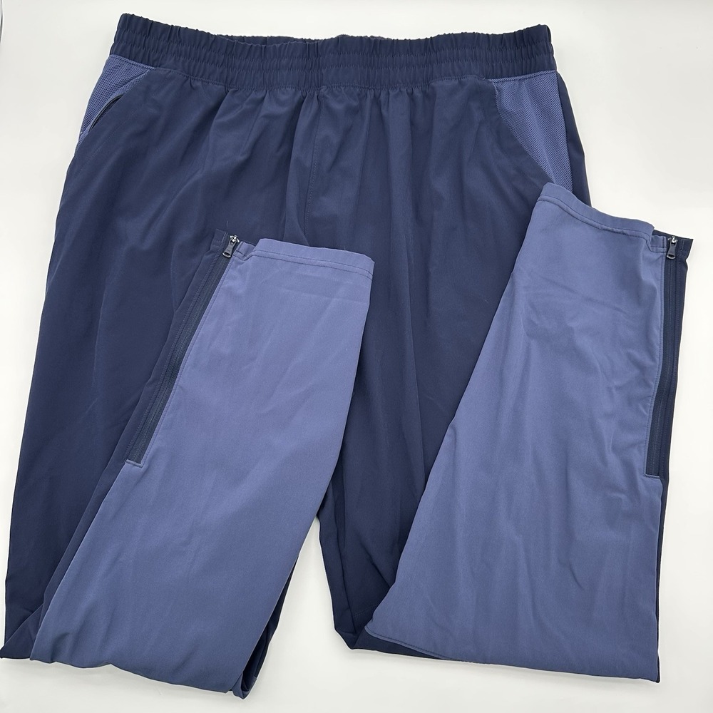 Under Armour UA Squad Warm Up Pants Mens XXLT Blue Zipper Pocket Track Read
